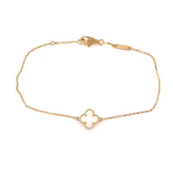 Van Cleef & Arpels Jewelry - Van Cleef & Arpels Sweet Alhambra Bracelet 18K Yellow Gold and Mother of Pearl